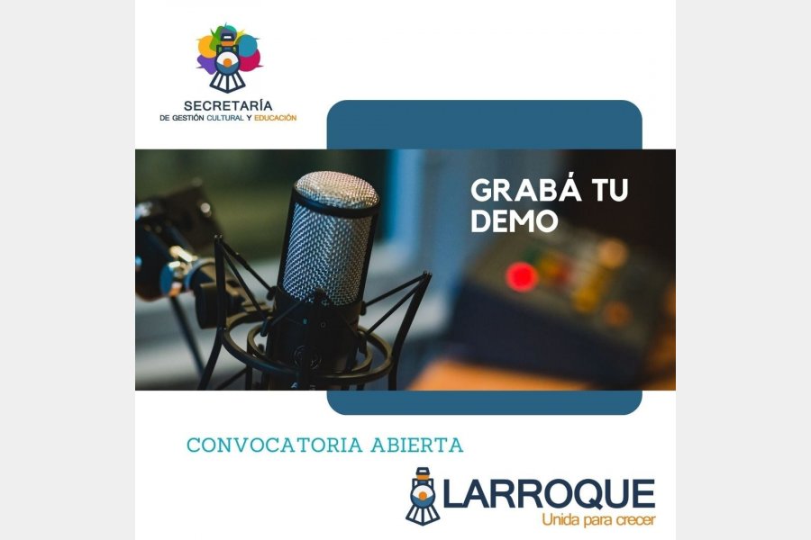 La Municipalidad de Larroque invita: “Grabá tu demo”, la propuesta de Cultura Solidaria