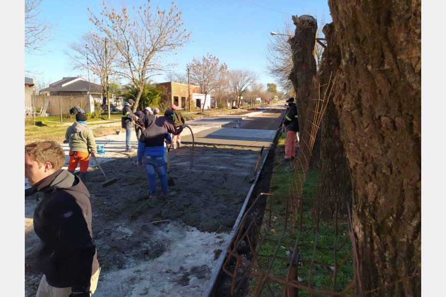 Avanza la obra de repavimentación de calle Tomas Pauletti 