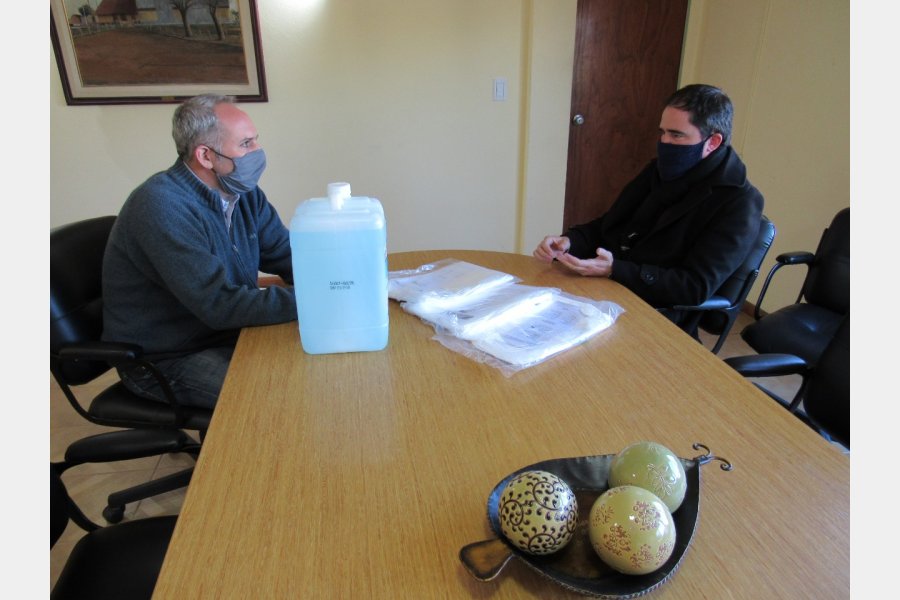 La municipalidad recibió la donación de material de bio-seguridad