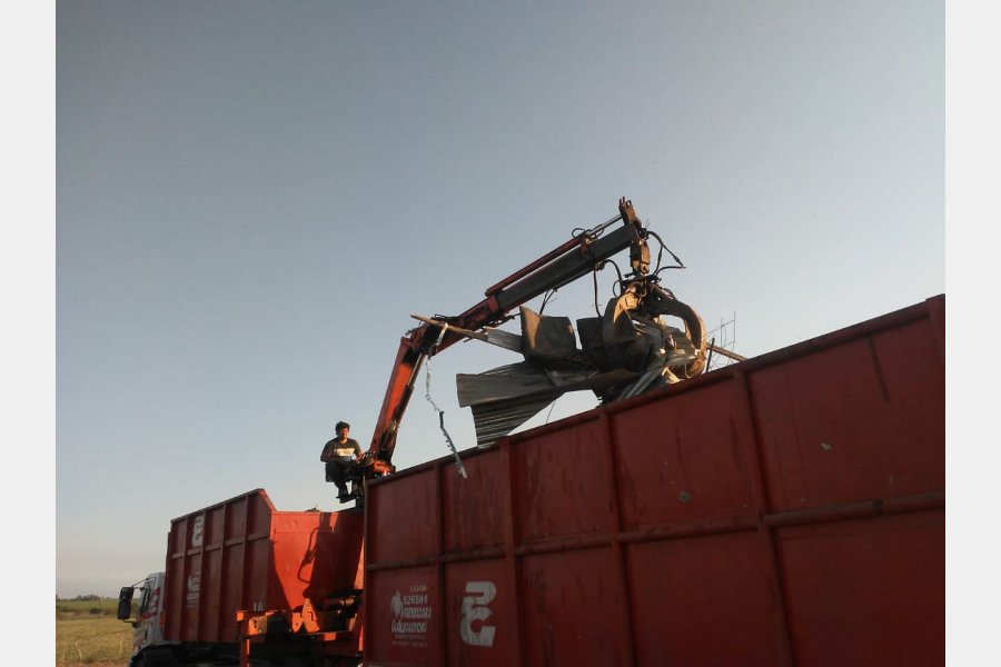 14 mil kilogramos de material recuperado cargó la Municipalidad de Larroque para reciclar