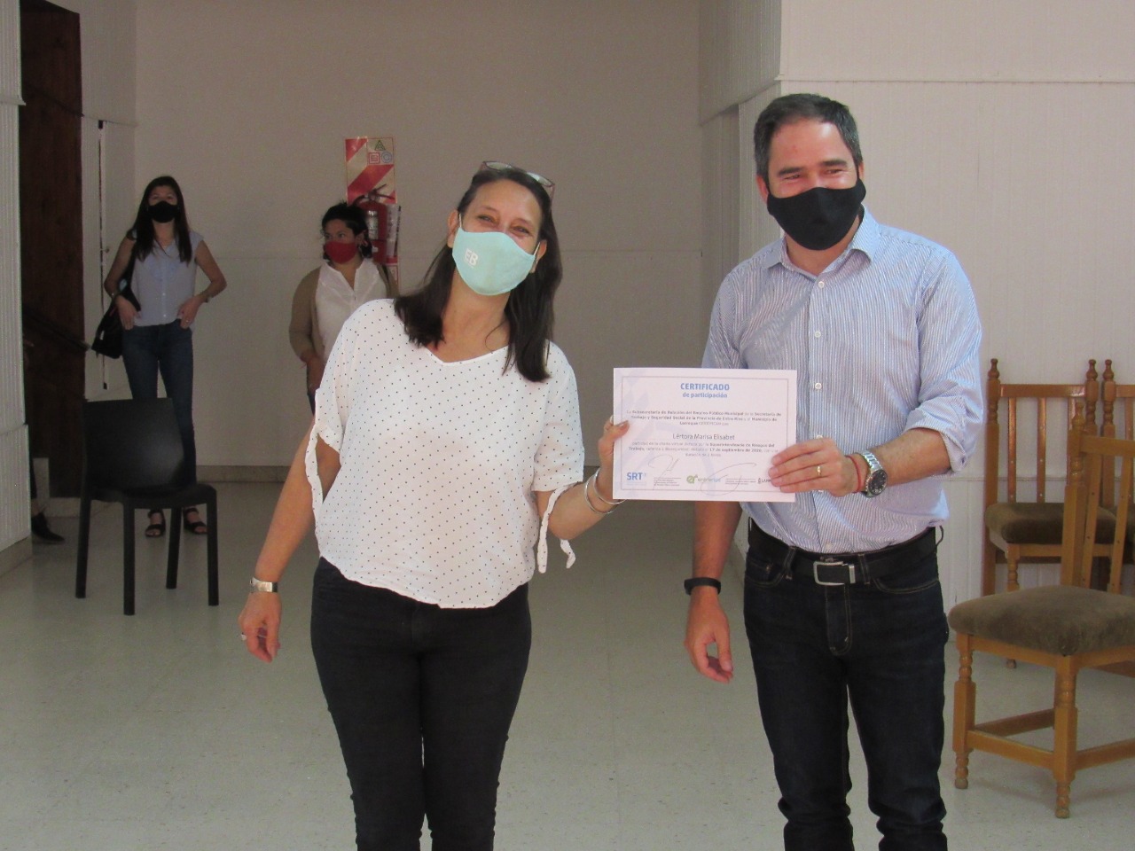 En Larroque se entregaron certificados del Curso sobre Bioseguridad