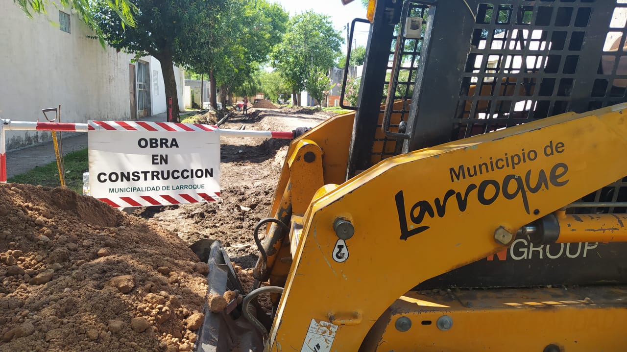Larroque: se ejecutan obras en diferentes puntos de la ciudad