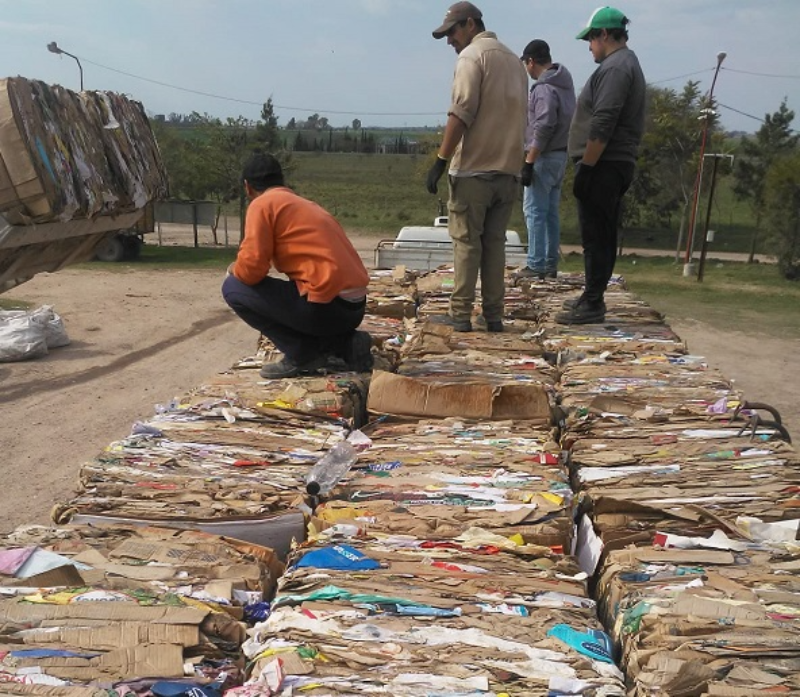En agosto la Municipalidad de Larroque cargó 45 mil kilos de material recuperado