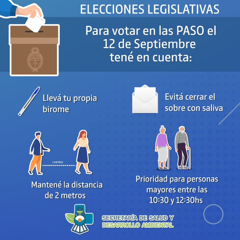 Recomendaciones para ir a votar el próximo domingo 12