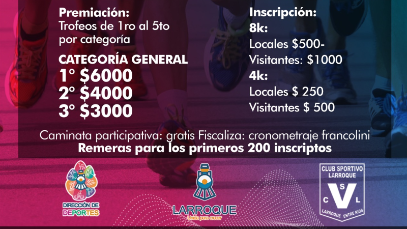 Ya se corre la Maratón “Aniversario Ciudad de Larroque”