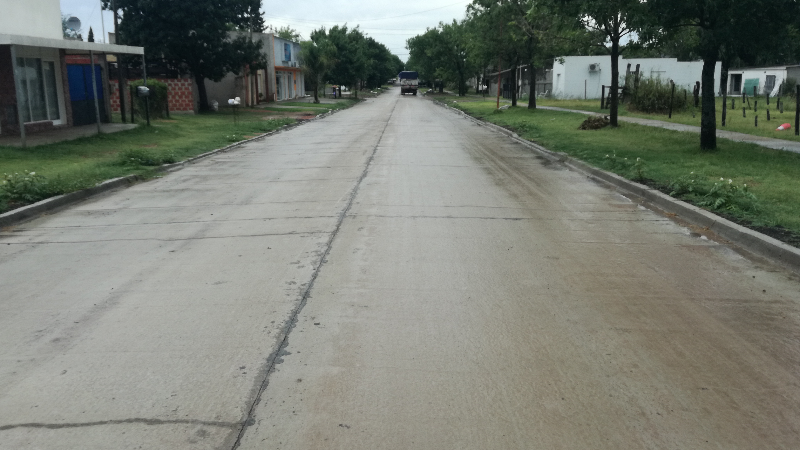 Se completó la primera etapa de la pavimentación en calle Tomás Pauletti y quedó habilitada para el tránsito