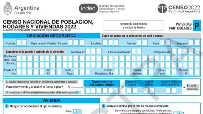 Censo Nacional: hasta el miércoles 18 de mayo se puede realizar de manera digital