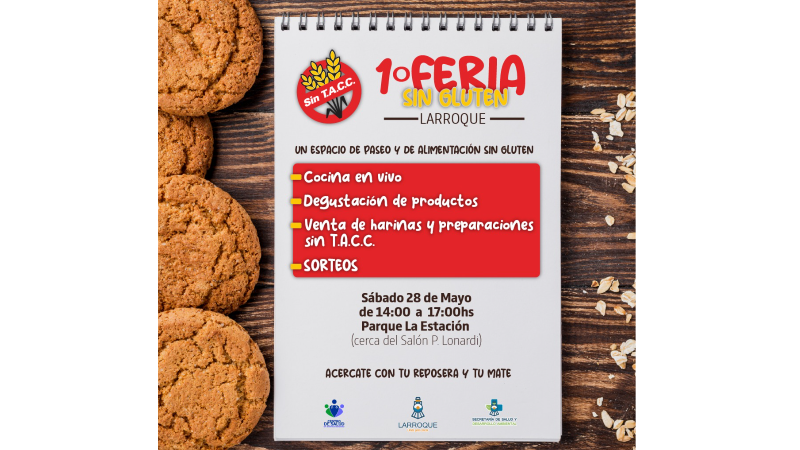 Llega este sábado la Primera “Feria sin gluten, Larroque”