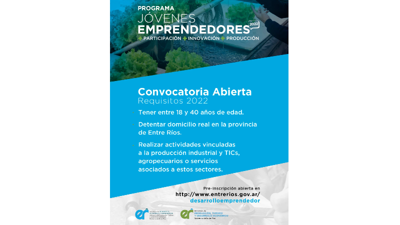 Se encuentra abierta la convocatoria al Programa “Jóvenes Emprendedores”