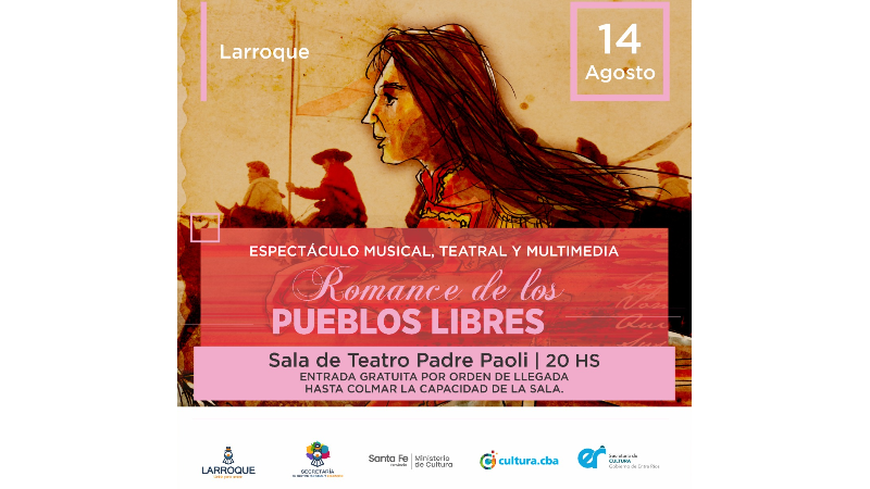 El espectáculo musical, teatral y multimedia “Romance de los pueblos libres”, se presenta este domingo en Larroque