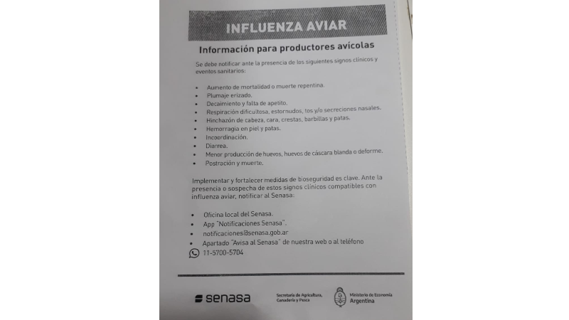 En la Municipalidad de Larroque se abordó la situación de la Influenza Aviar junto a SENASA departamental y autoridades sanitarias