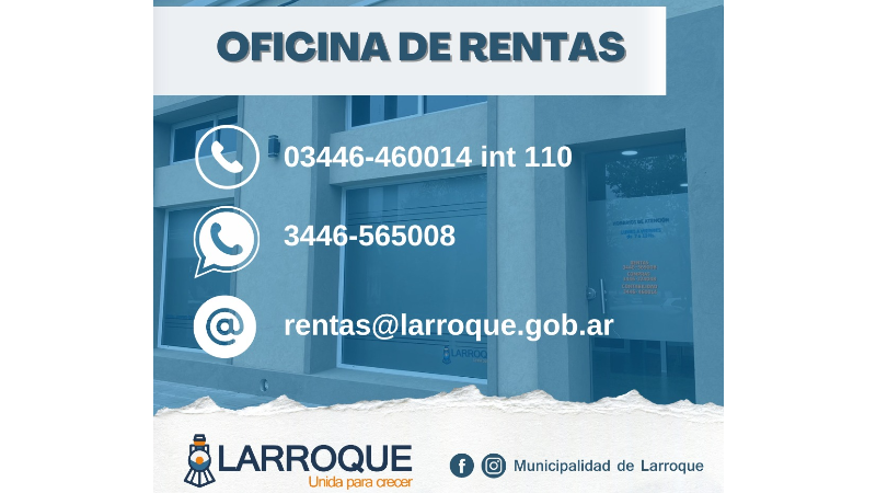 Líneas de comunicación de Rentas municipal de Larroque