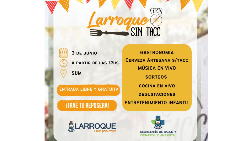 Ya se palpita la tercera edición “Larroque sin tacc”