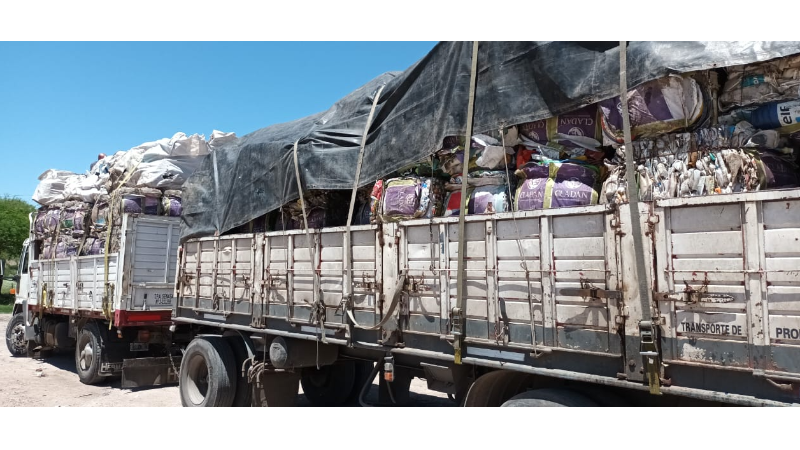 Nuevo cargamento desde la Planta de Reciclado de Larroque recuperándose más de 16 mil kilos