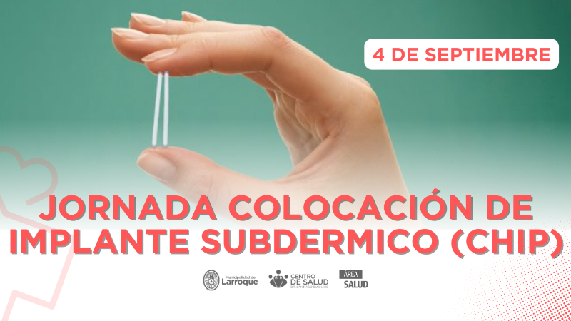 JORNADA GRATUITA DE COLOCACIÓN DE IMPLANTES SUBDÉRMICOS