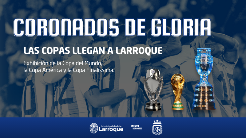 LAS COPAS DEL FÚTBOL ARGENTINO SE EXHIBEN EN LARROQUE