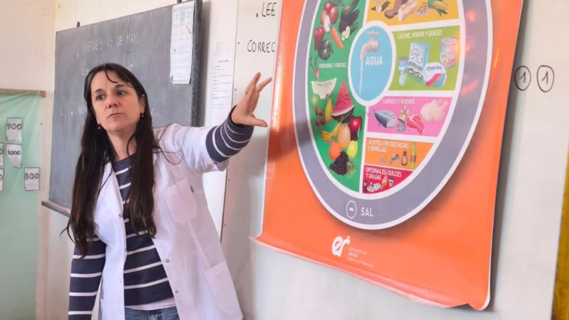 TALLER SOBRE ALIMENTACIÓN Y HÁBITOS SALUDABLES EN LA ESCUELA SECUNDARIA DE IRAZUSTA