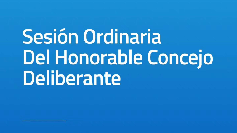 SESIÓN ORDINARIA DEL HONORABLE CONCEJO DELIBERANTE